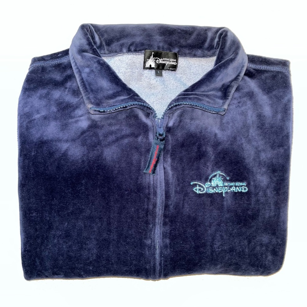 VINTAGE EMBROIDERED DISNEYLAND HONG KONG FLEECE JACKET